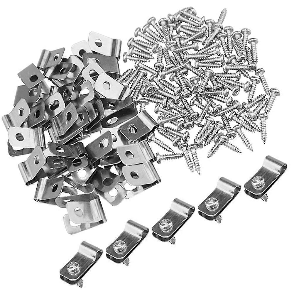 Wire Fence Clips for Fixing 100Sets Sturdy Stainless Steel Fence Clamp