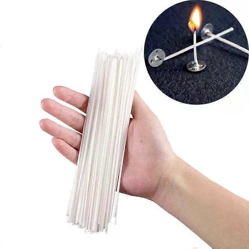 100Pcs /set Waxed Cotton Candle Wicks Set Smokeless Wax Core DIY Soy Wax Core Woven Kerosene Lamp Candles Making Supplies