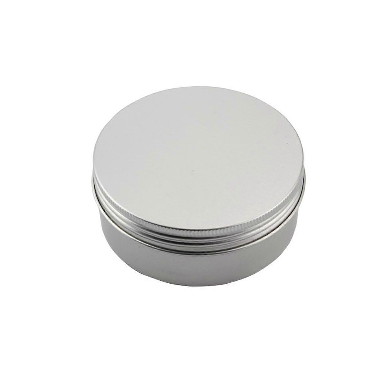 Cosmetic Jars Aluminium Box for Storage 2Pcs 250ml Travel Use Silver
