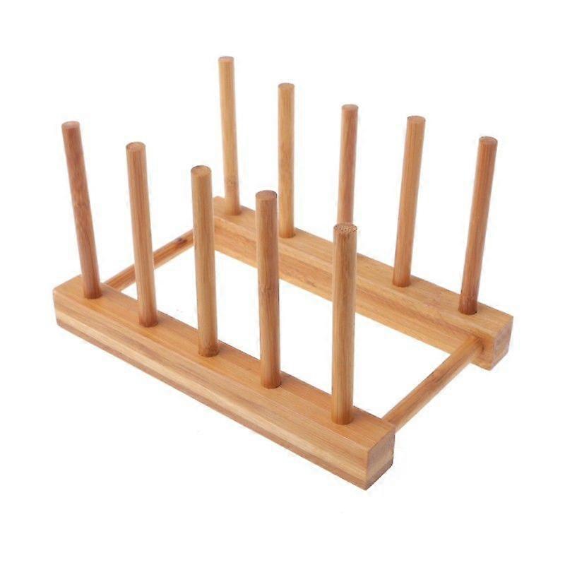 Dish Rack Pots Wooden Plate Stand