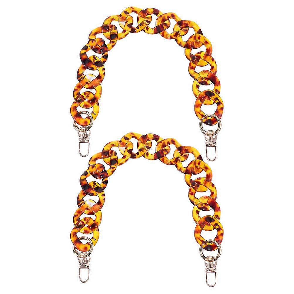 Leopard Purse Chain for Adornment 4Pcs Handmade Acrylic Replacement Strap