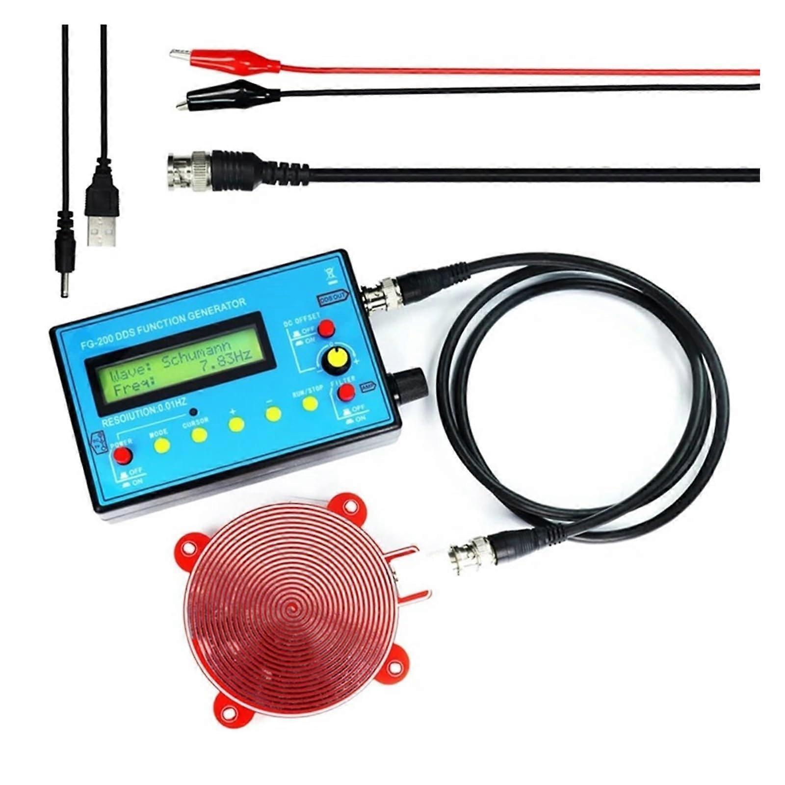 FG200 DDS Function Signal Generator Frequency Counter 0.01 Hz To 500 kHz Signal Source Sine Square Sawtooth Waveforms