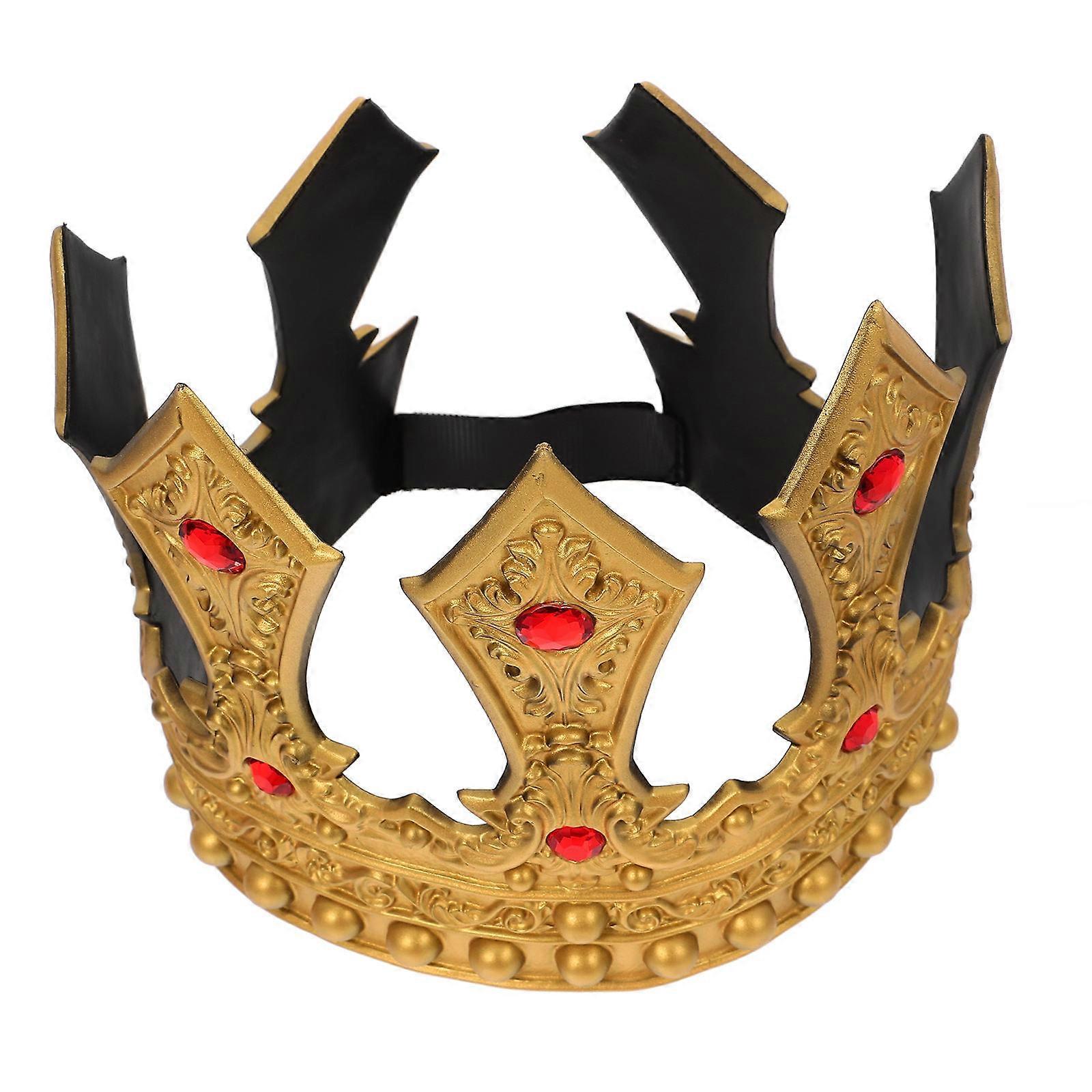Golden Crown For Boys 2Pcs Adjustable Fit Medieval Design Ideal For Children And Friends Comfortable Wear Perfect For Theatrical Events And Parties