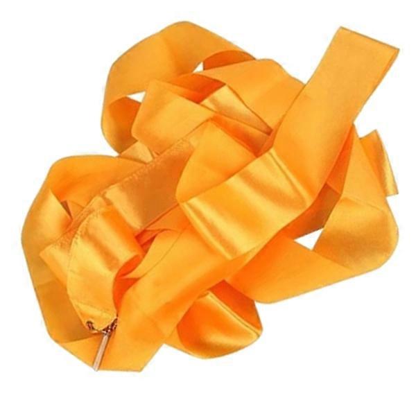 Rhythmic Art Gymnastic Streamer 4M Dance Ribbon With Twirling Rod Stick Suitable For Gymnastics Performance And Circus Show In Orange 2Pcs