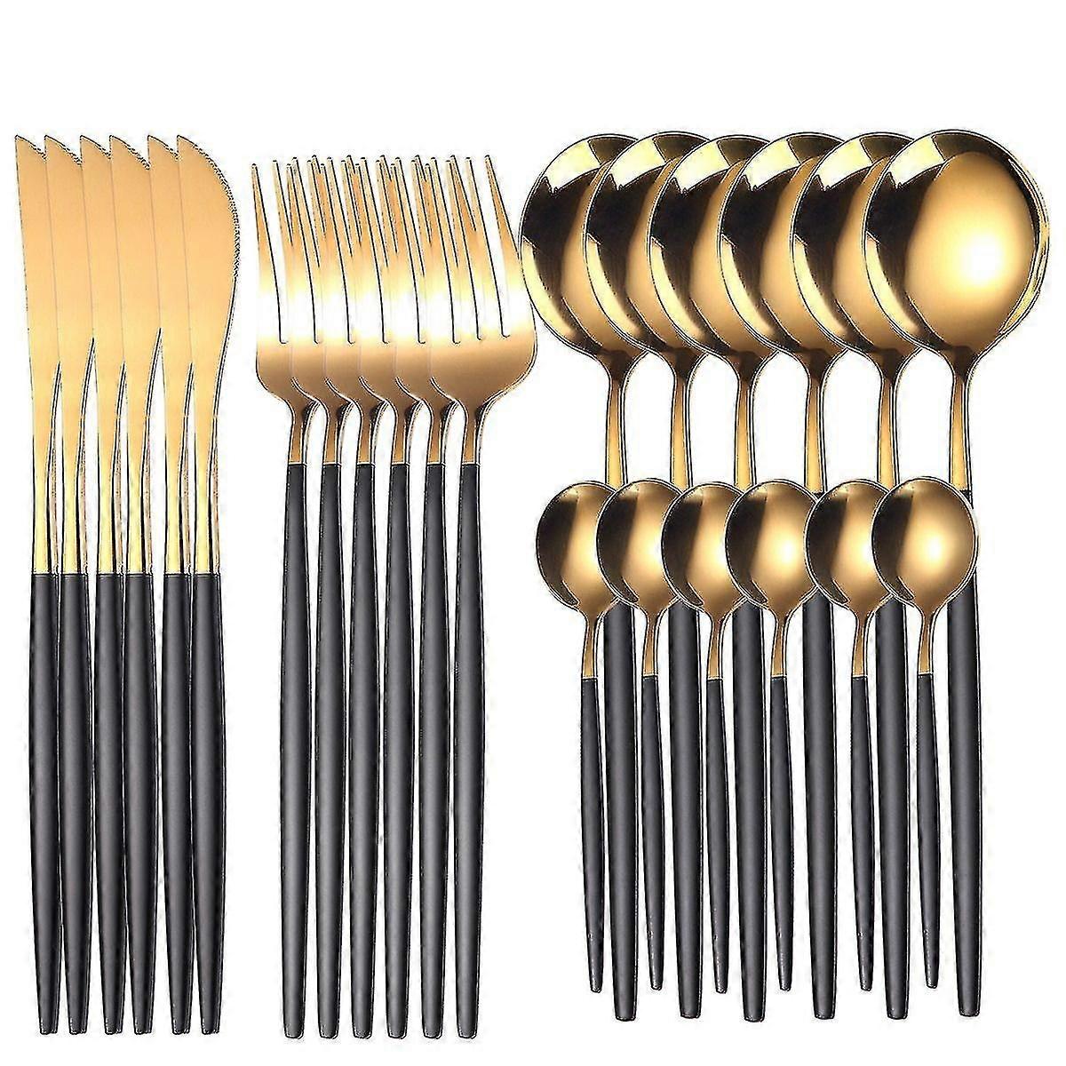 Upscale Gold Dinnerware Set, Stainless Steel Tableware Set 2025