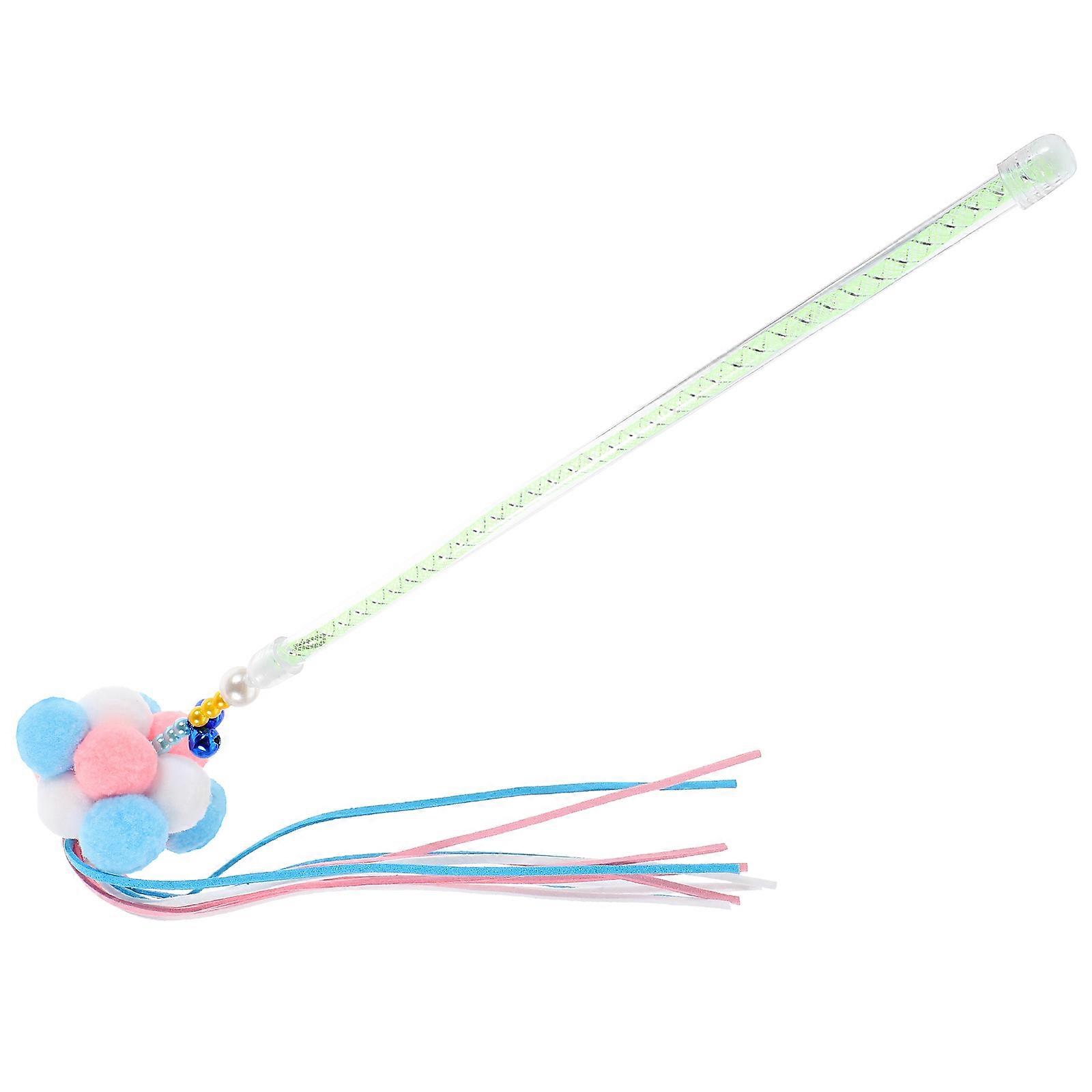 4Pcs Cat Teasing Stick Kitten Toy For Indoor Play Multi Colored ABS PVC For Pet Cat Exercise