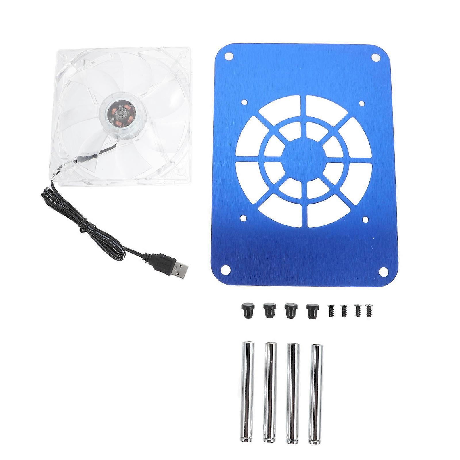 Router Cooling Fan Cooling Fan Radiator Router Home Use Metal Blue Cooling 1 Set