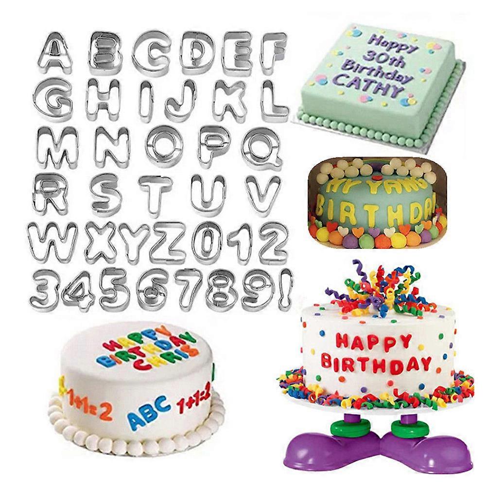 Stainless Steel Cake Mold Alphabet Mold for Baking 74Pcs Kit