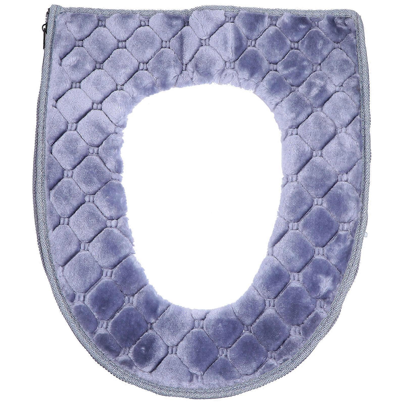 Thickened Toilet Seat Cover for Warmth with 2Pcs Plush Cushions