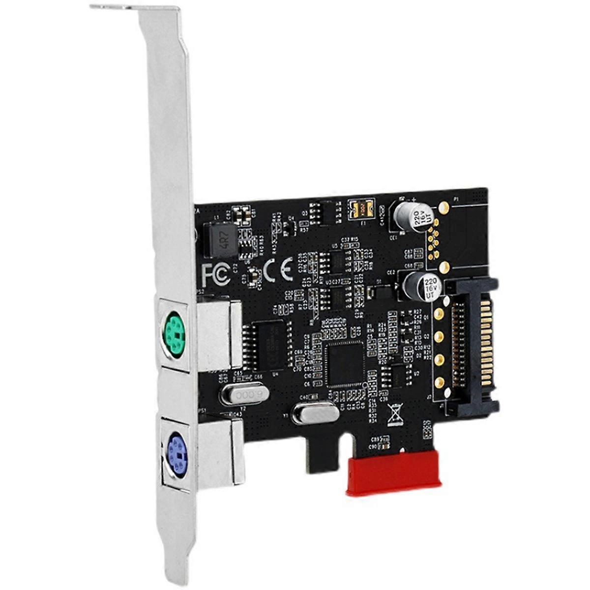 PCIE to PS/2 Expansion Card for PS2 Mouse Keyboard PCI-E Adapter