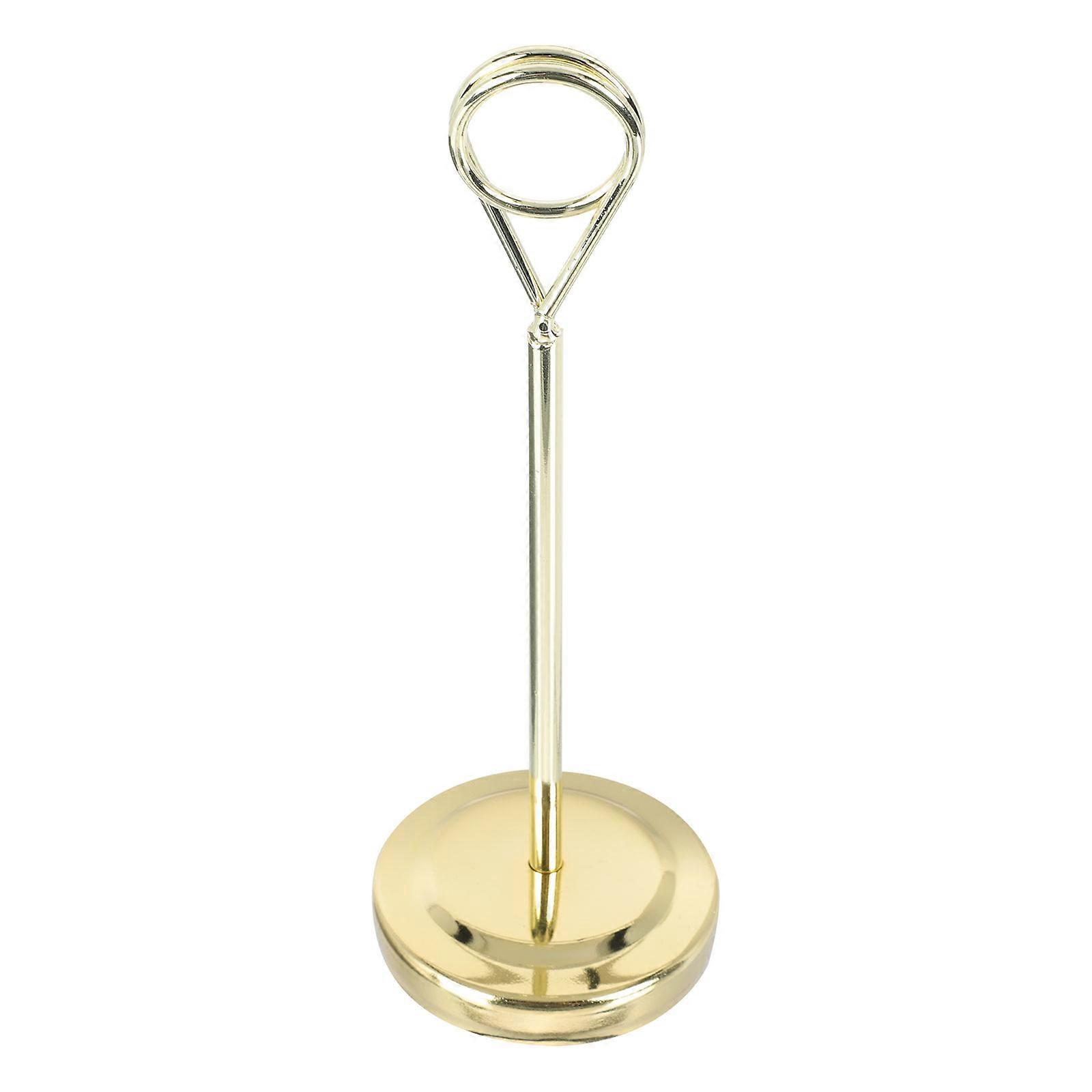 Table Top Sign Holder Note Display Golden 16.50X5.00X5.00cm Hotel Table Number Stand 1Set