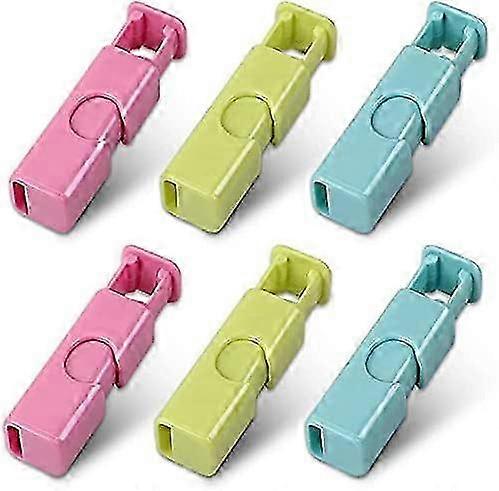 Squeeze Bread Bag Cinch Clips, Slip Grip Easy Squeeze Lock, Assorted Color, 6 Pack