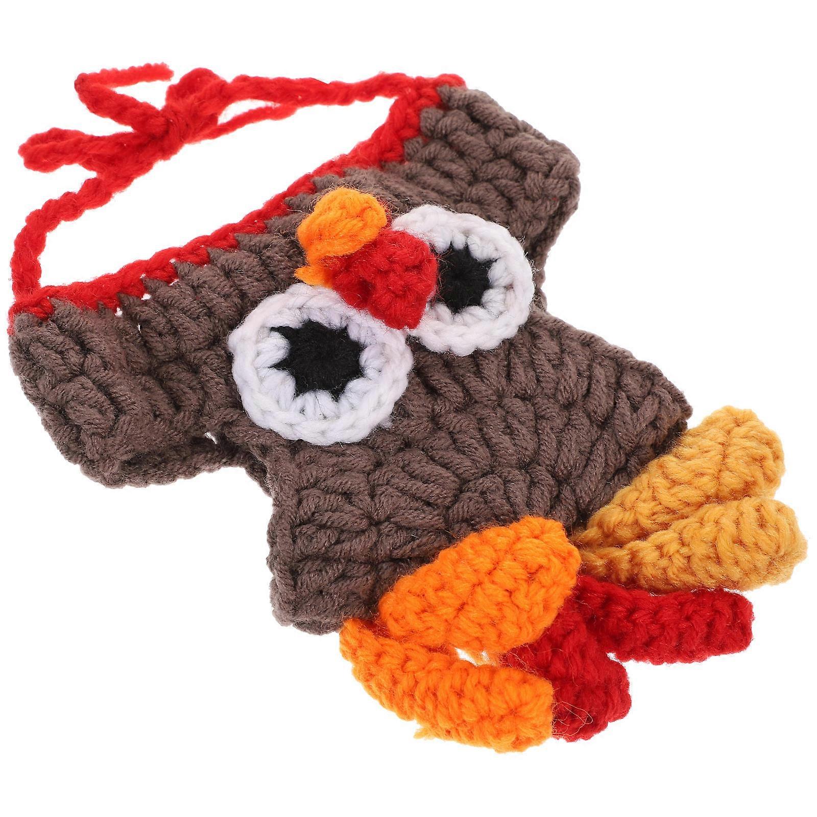 Comfortable Woolen Turkey Hat For Pet Headpiece Various Occasions 35CM 1Pcs
