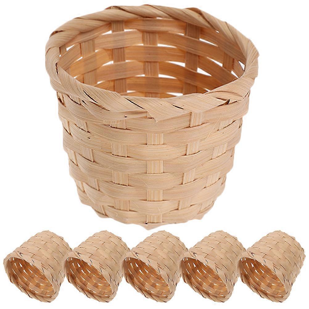 Bamboo Basket Woven Storage Basket for Storage Use 24Pcs Set