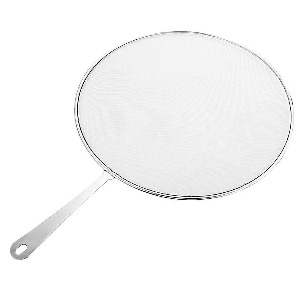 Handheld Fine Mesh Oil Strainer Kitchen Gadget For Hotel Use Silver 1Pcs