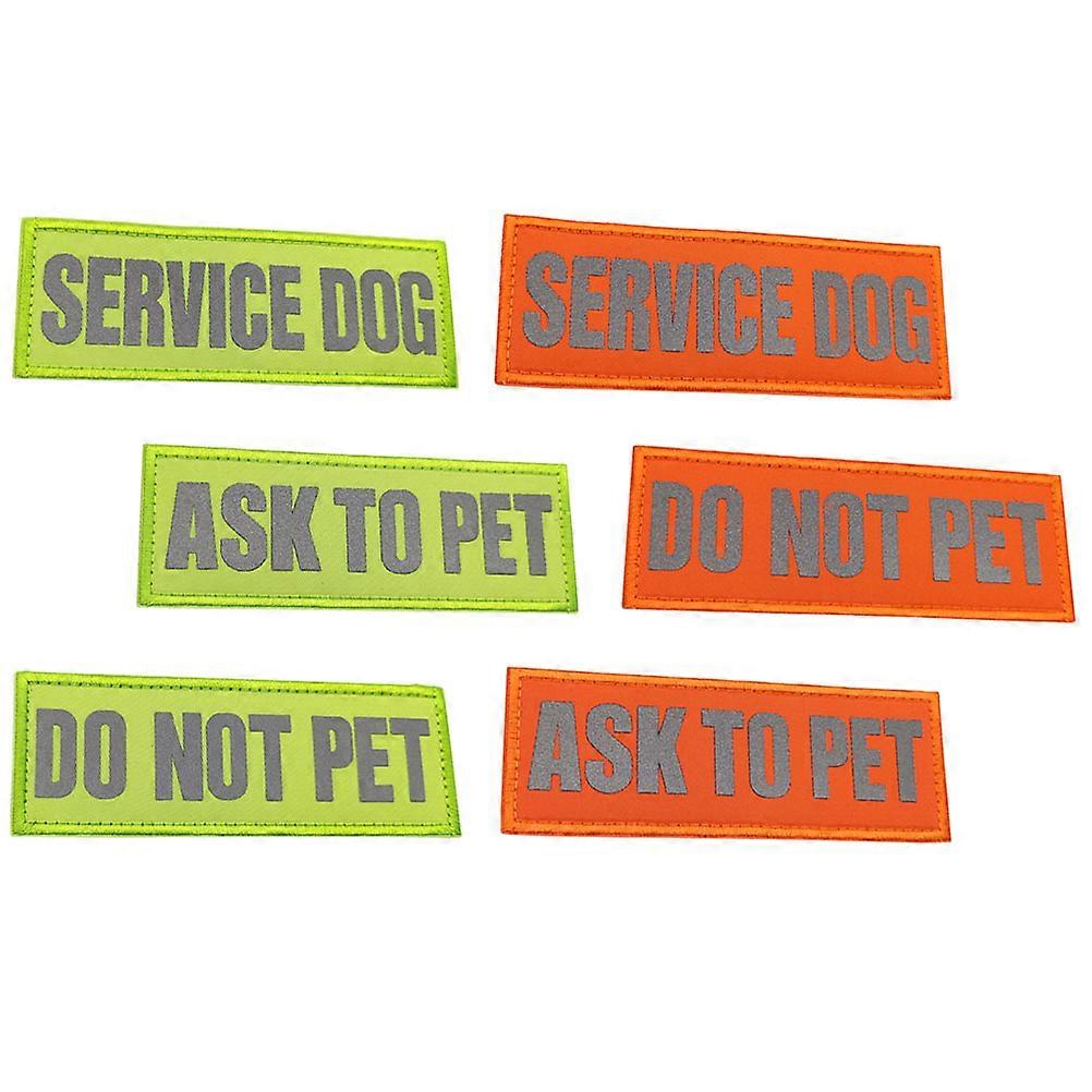 Service Dog Patch Reflective Dog Harness Patch for 24Pcs in Assorted Color