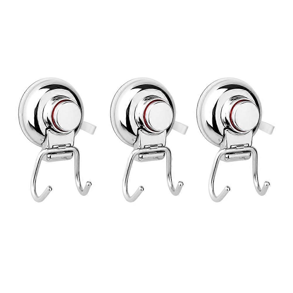 Double Hooks for Holding Use 9Pcs Stainless Steel Seamless Suction Cup Hooks