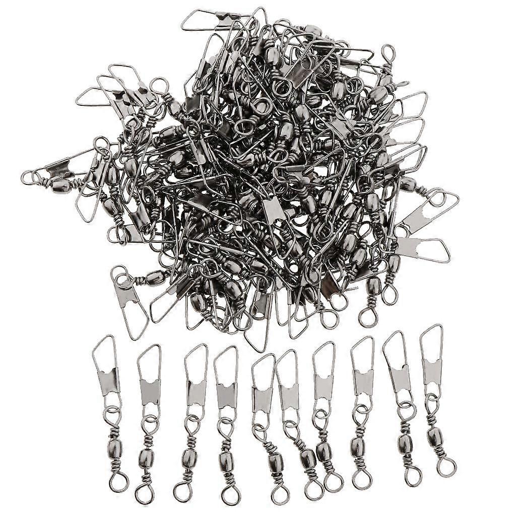 100Pcs Ball Bearing Swivels Coastlock Rolling Swivels Interlock Snap 14A