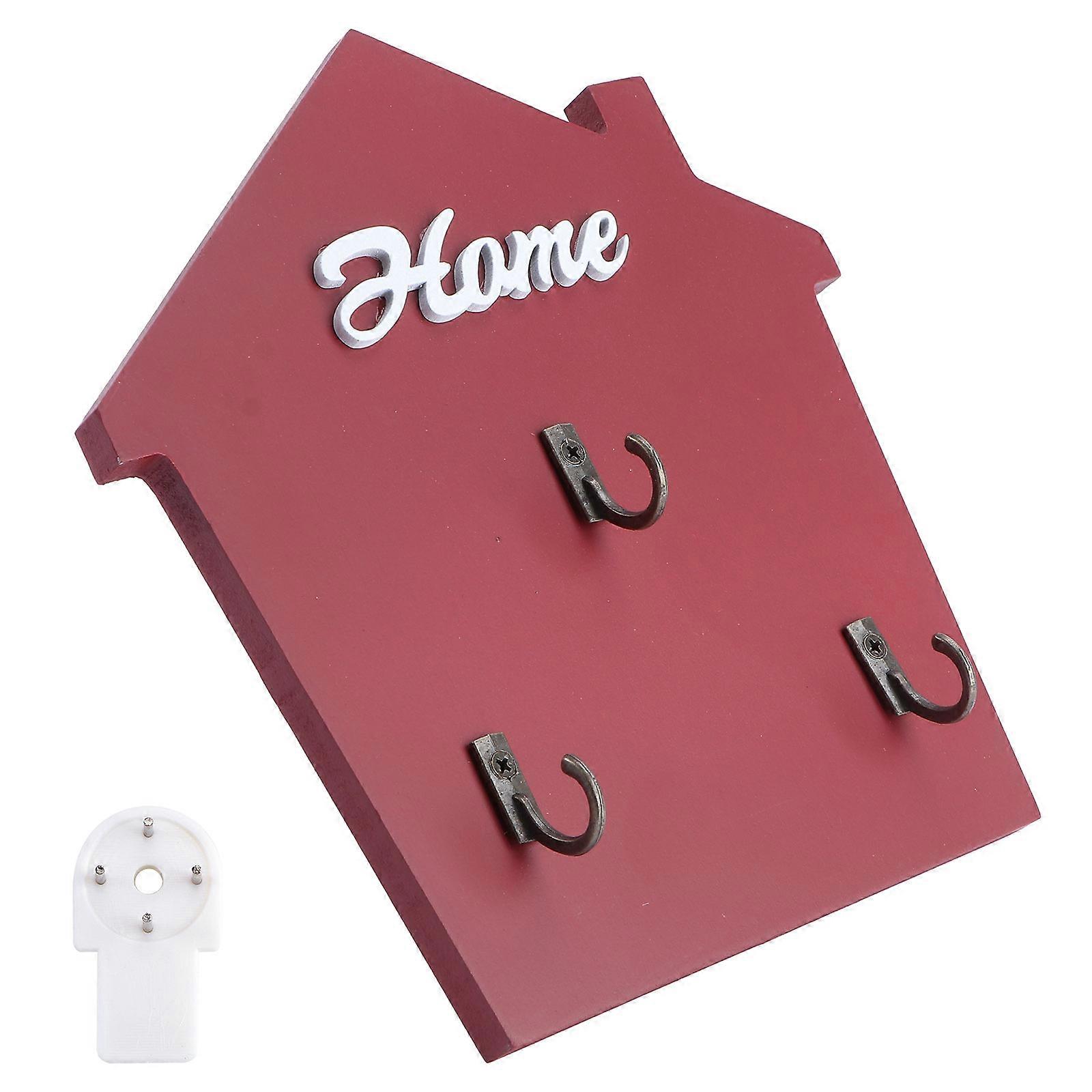 Decorative Hook House Design Wall Hook for Home 3Pcs Red Wall Storage