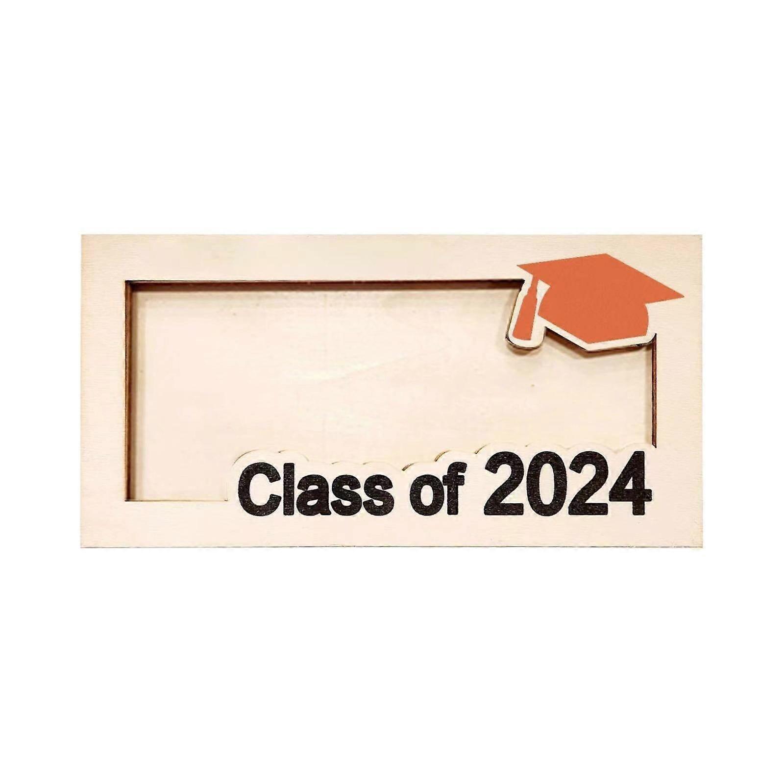 Custom Wooden Graduation Card Box Holder Envelope Class of 2024 - Unique Senior Gift for Graduates, Party & Event Decor