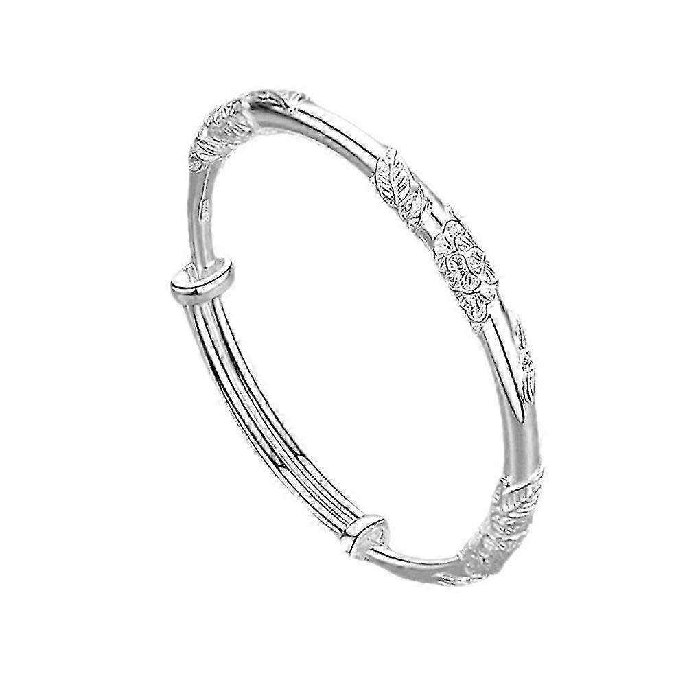 Pure Sterling Silver Bangle Cuff Bracelets, Adjustable Handmade Bracelets
