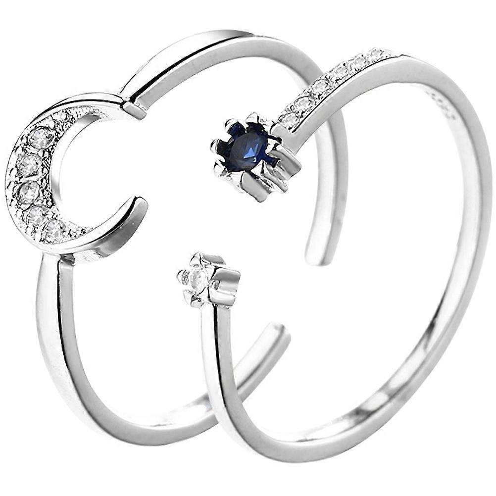 Silver Small Ring Women Adjustable Rings Adjustable Open Ring 10Pcs