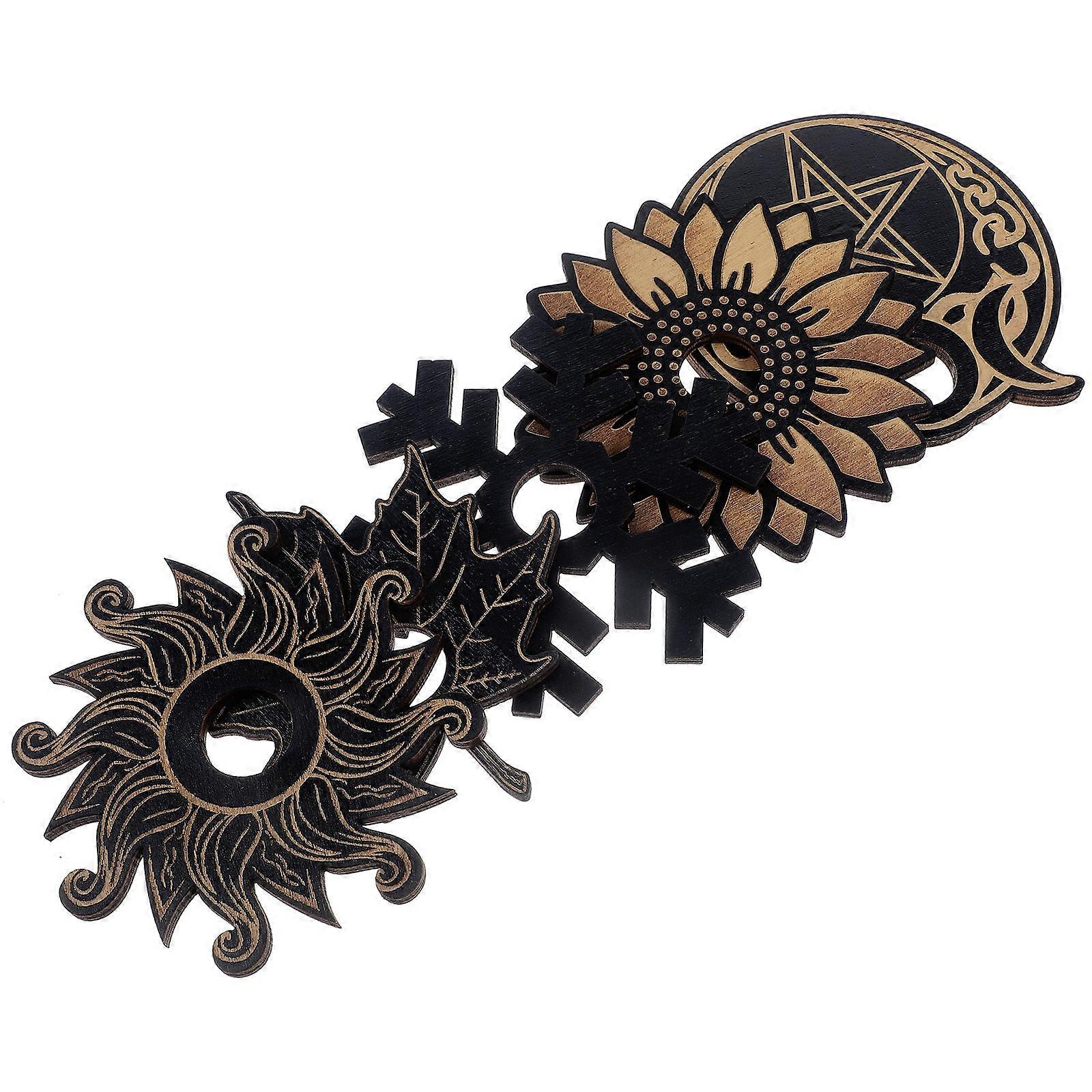 Black Wood Crystal Sphere Stand Display Holder for Display 20Pcs Set