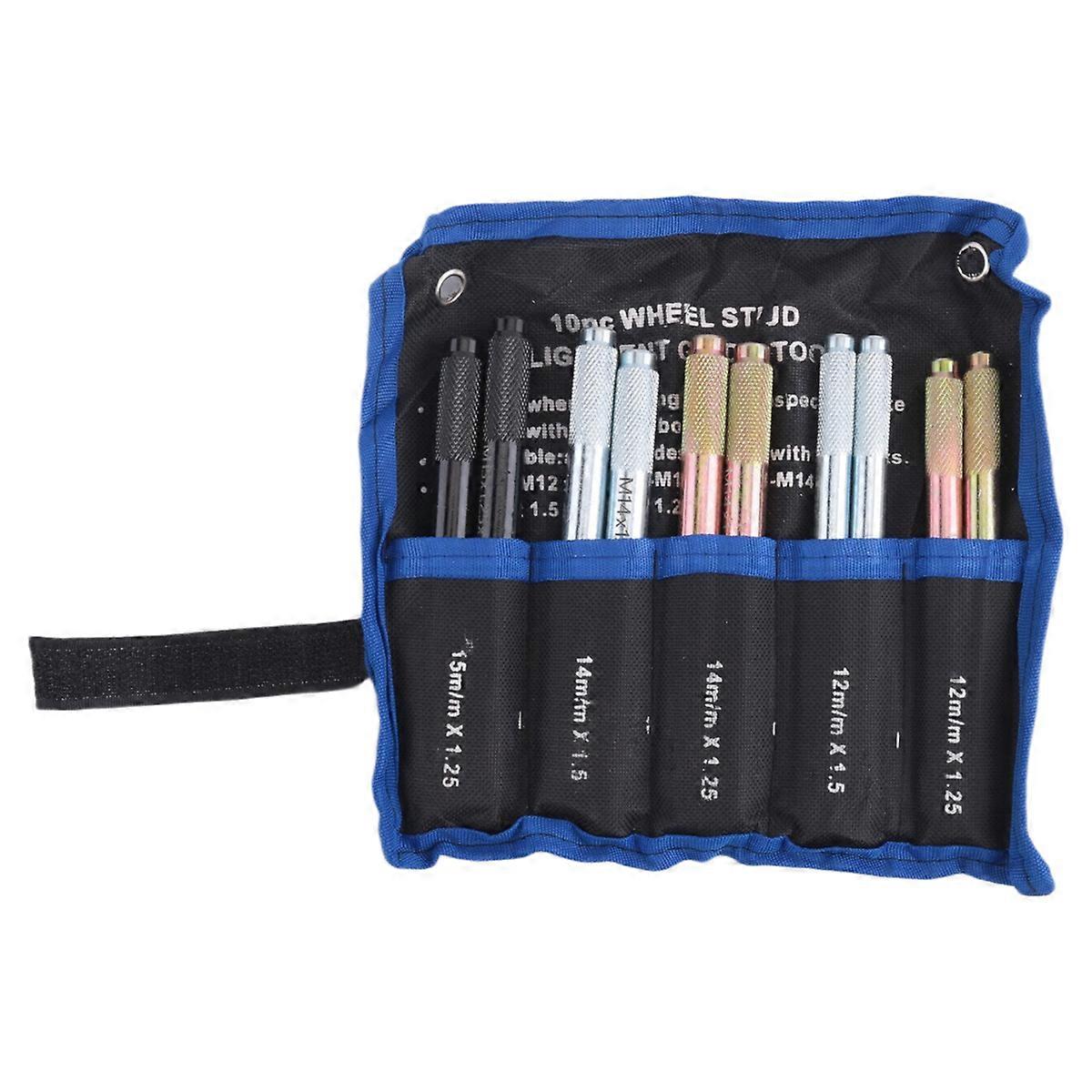 10Pcs Wheel Alignment Pin Metal Wheel Hanger Positioning Guide Balancing Tools for Changing Tires on Cars with Lug Bolts