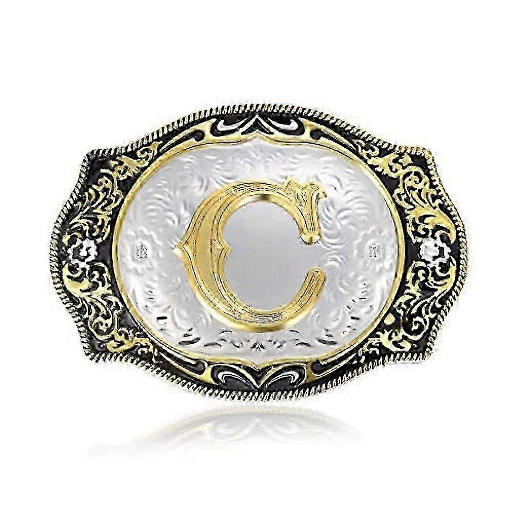 Western Belt Buckle Initial Letters Abcdmrj To Z Cowboy Rodeo Small Gold Belt Buckles For Men Women PCJ