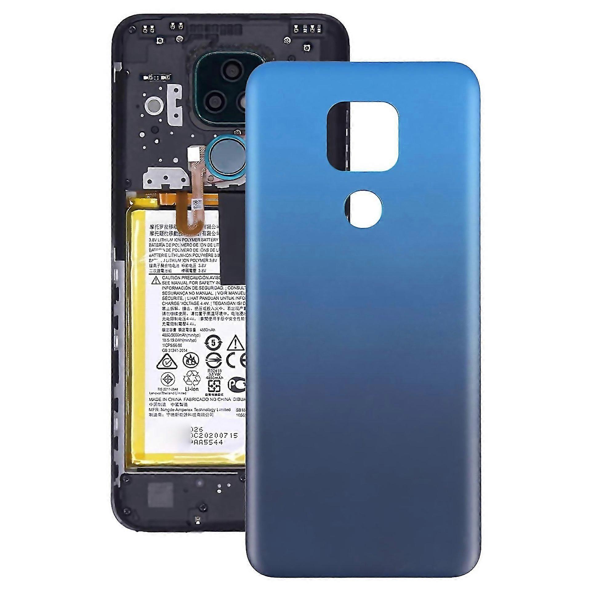 For Battery Back Cover For Motorola Moto G Play 2021 Blue