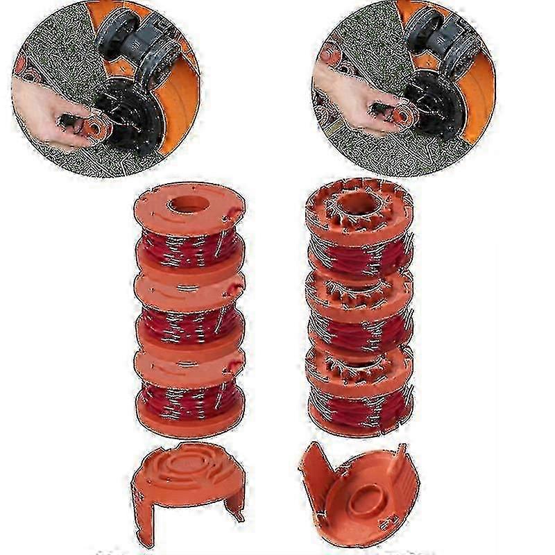 Replacement Spool Line for Worx WG150E-WG165E Grass Trimmers Universal Fit 0.065 Inch Diameter 26s