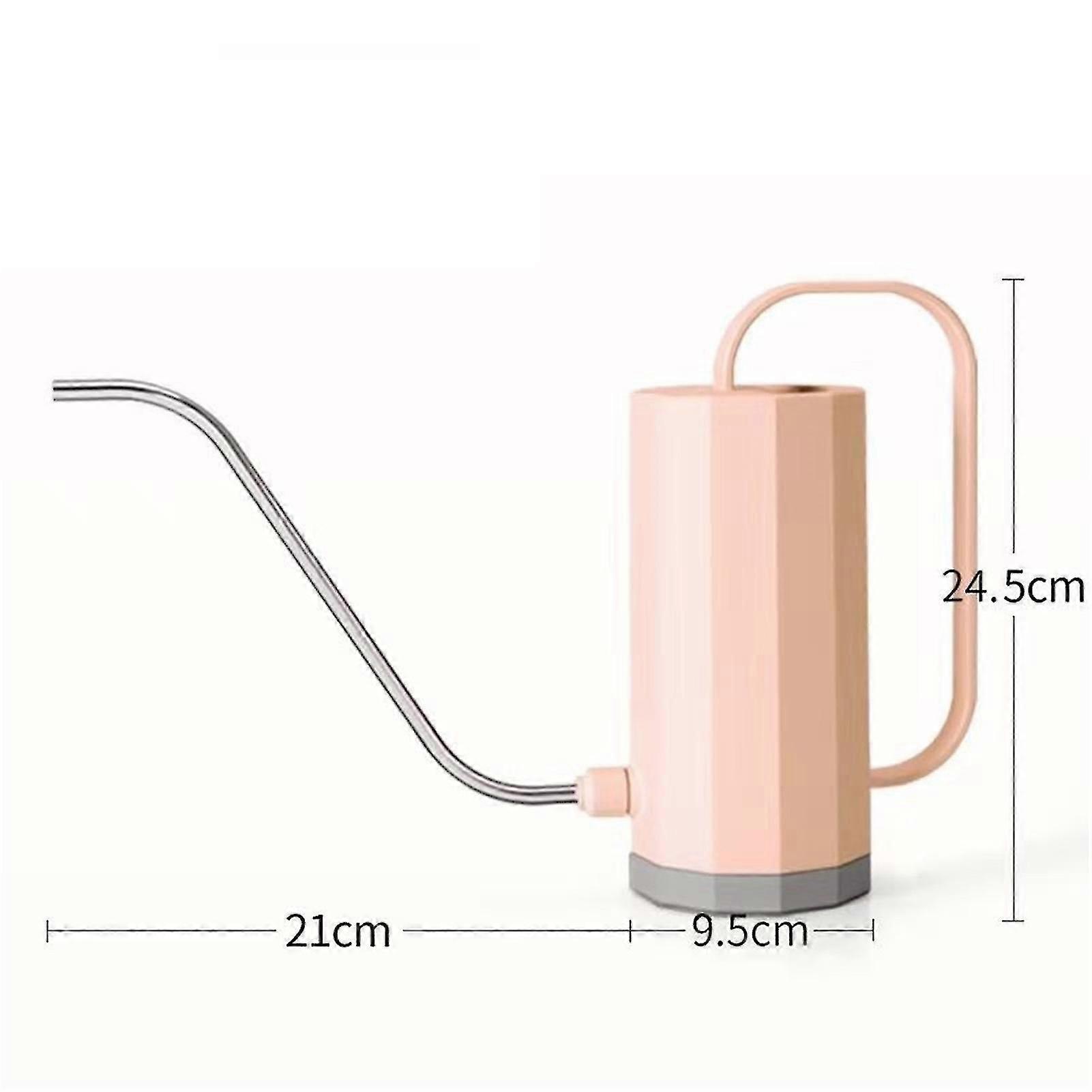 Watering Pot Plastic Horticultural Potted Flower Nordic Style Watering Can with Long Curved Nozzle Sakura Pink