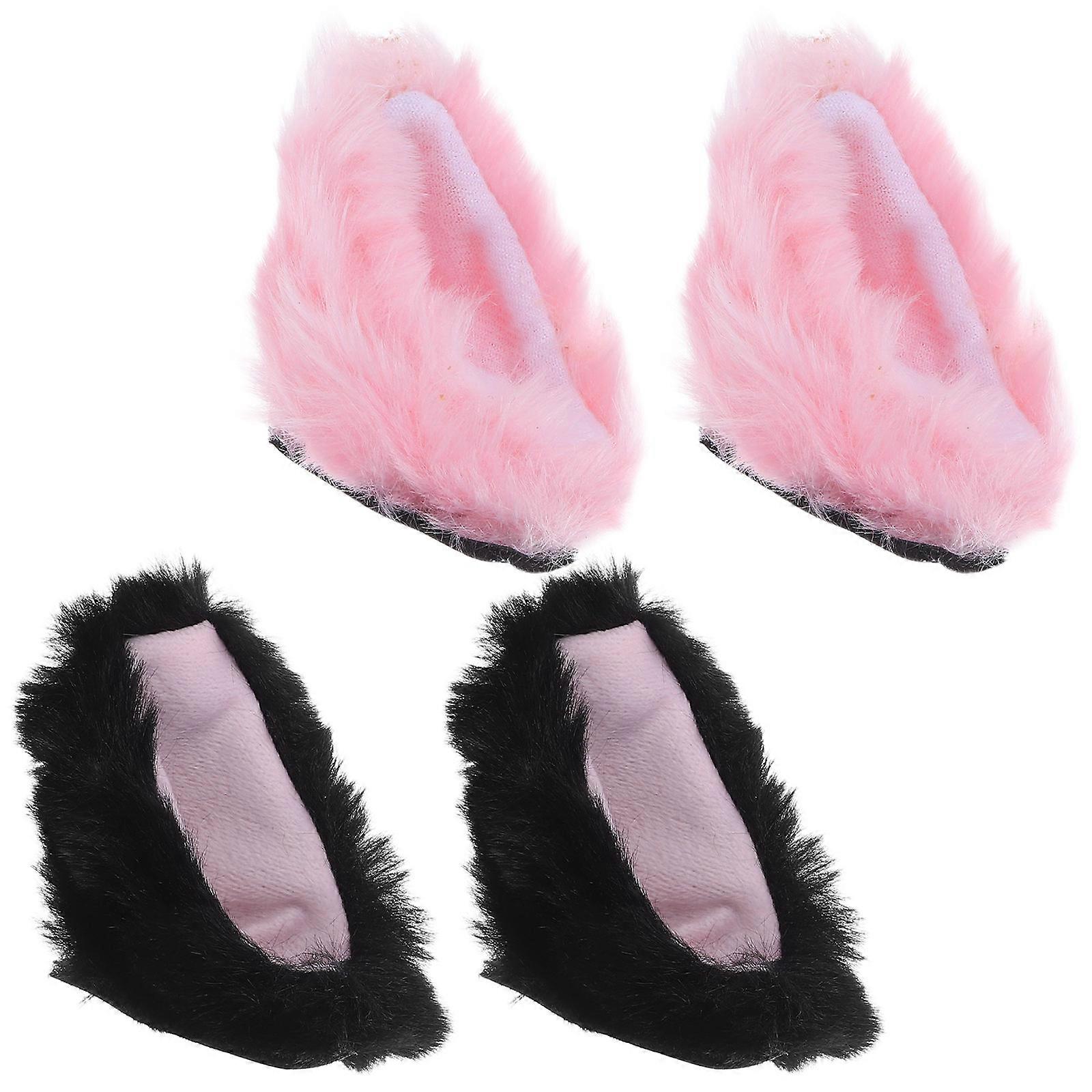 Cat Ears Accessories Plush Ears Horns for Ski 6Pairs