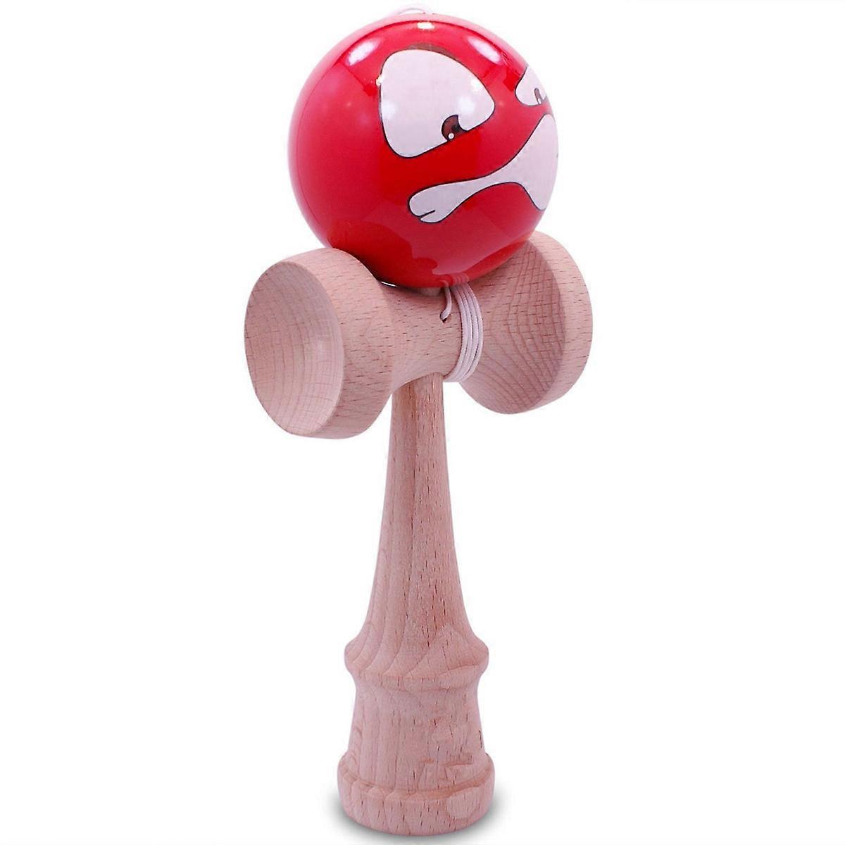 Kendama Wood Skill Ball for Toy Playing with and Extra String Included