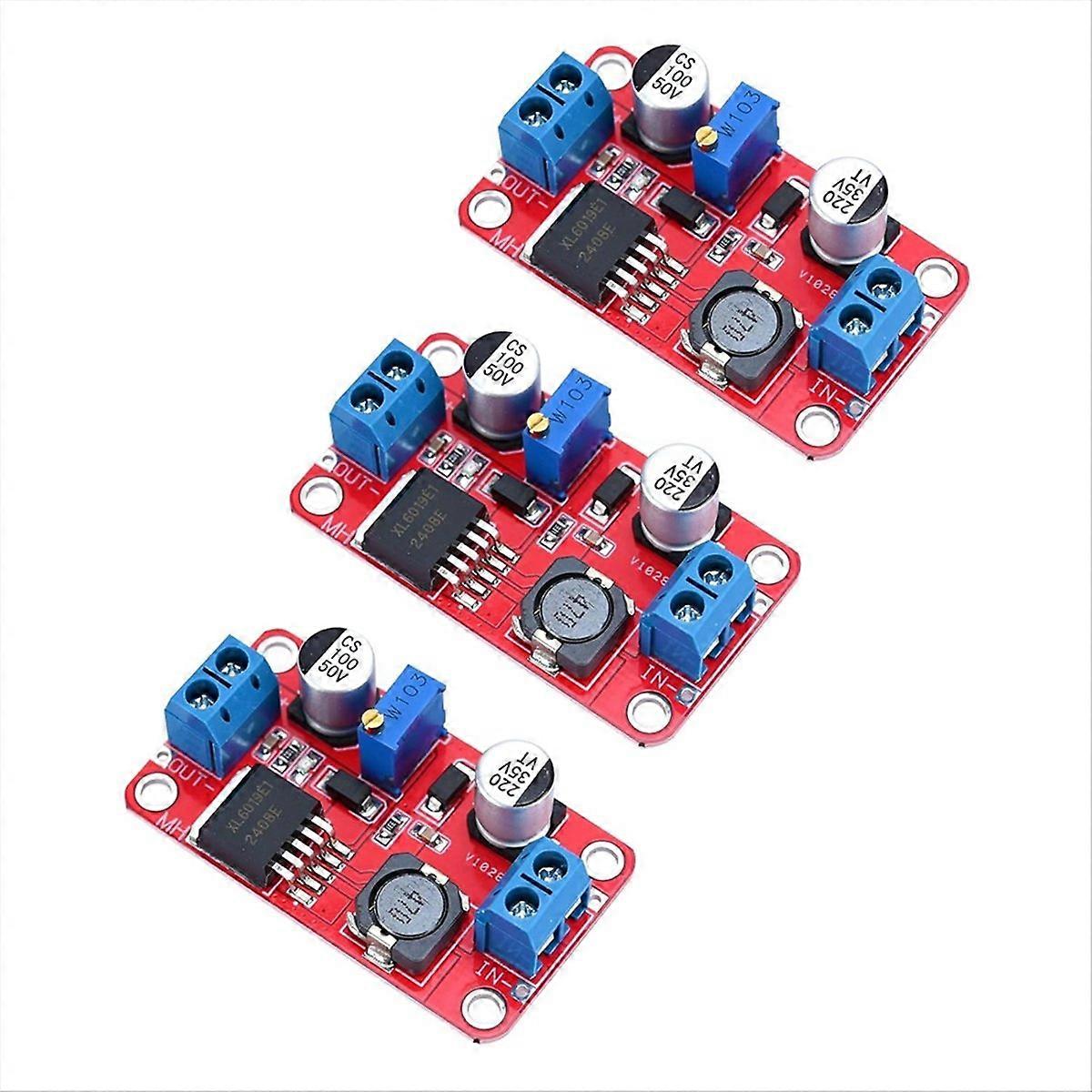 3-Pack XL6019 DC-DC Adjustable Boost Power Module