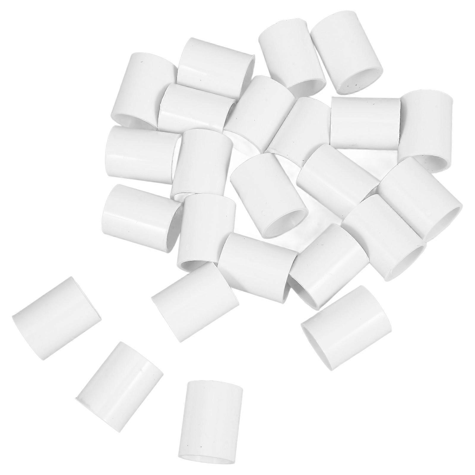White PVC Connectors for Garden Pipe with 50Pcs Reusable Fittings