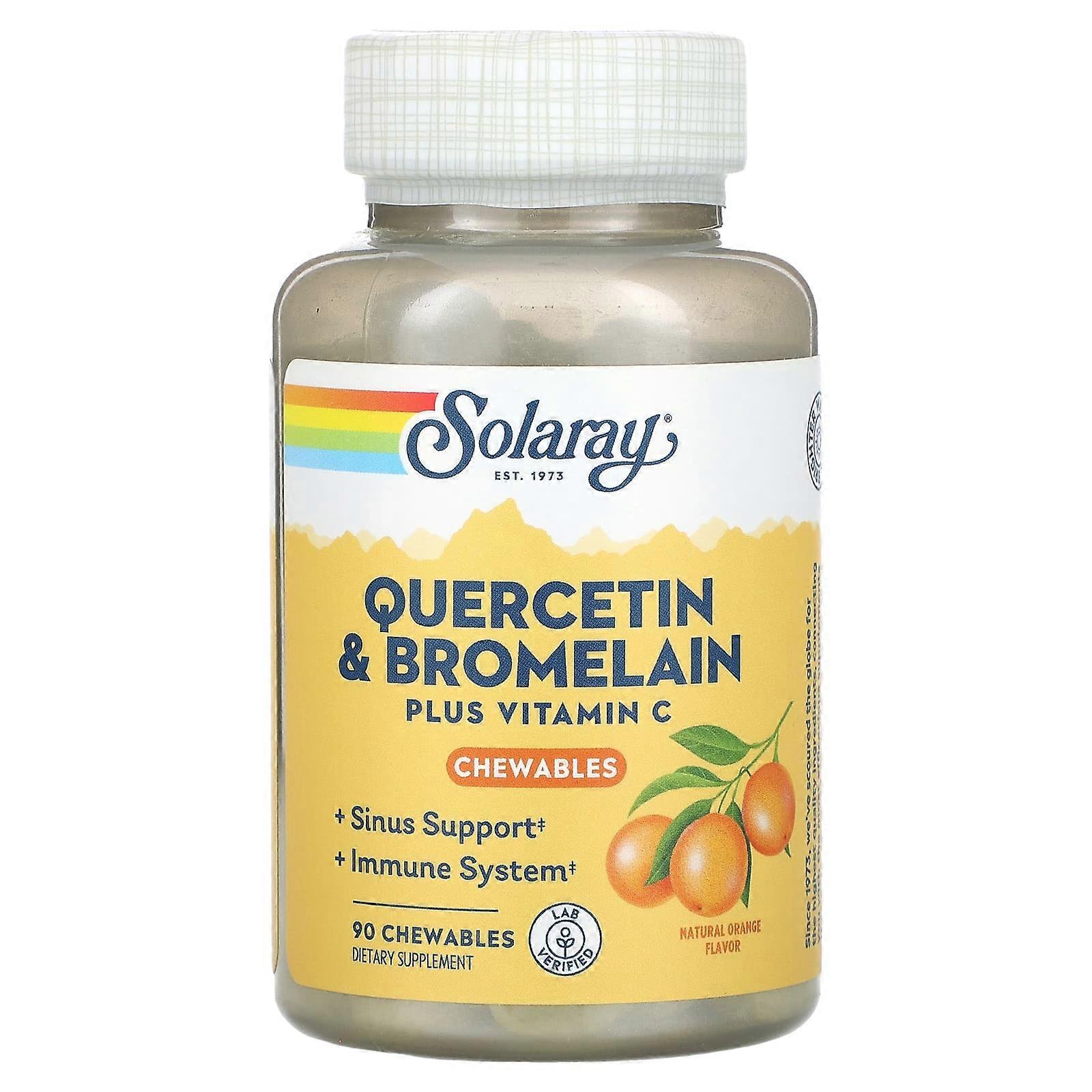 Quercetin & Bromelain Plus Vitamin C Chewables,  Natural Orange, 90 Chewables