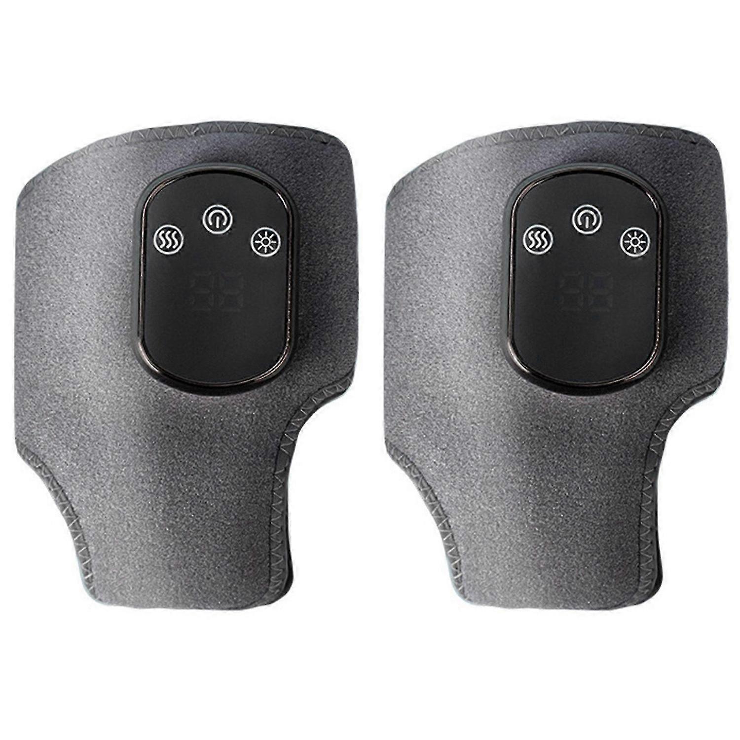 アキレス腱炎の緩和のためのワイヤレス加熱足首マッサージャー - 5つの熱設定、1800mAhバッテリー、マッサージ付き足首加熱パッド