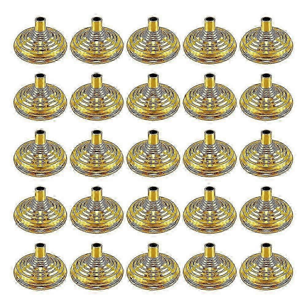 Gold Mini Hand-Held Flag Stand Base - 25 Pcs for Table, Bar, Restaurant Events & Conferences