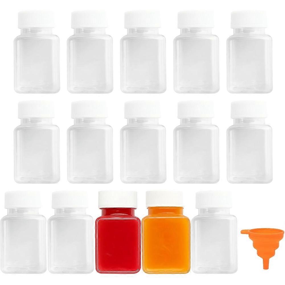 15pcs 100 Ml Small Plastic Bottles for Filling Transparent with Lid, Empty Shot Bottles, for Juice Water Smoothie Bottle