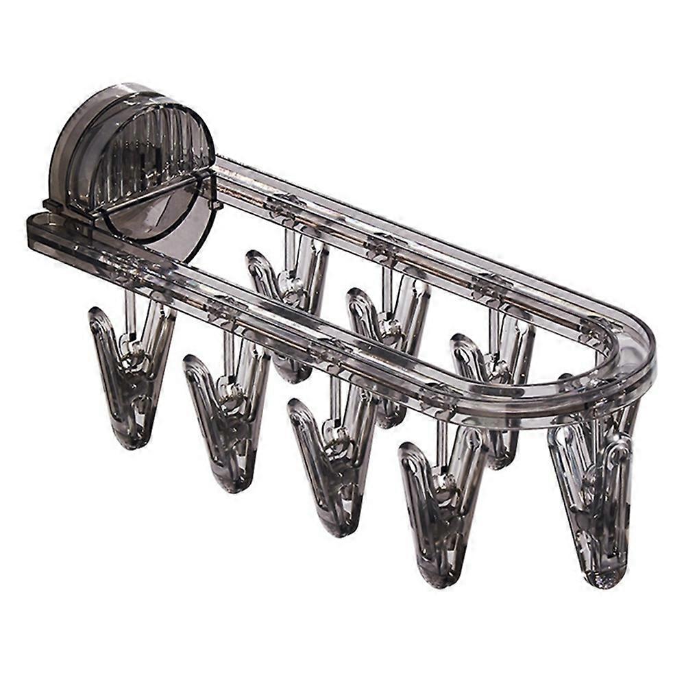 1PC Bathroom Suction Cup Drying Rack Folding Socks Drying Rack,A