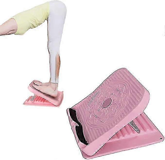 Portable Slant Board Calf Stretcher, Adjustable 7 Level Ankle Incline Board for Stretching Tight Calves or Plantar Fasciitis, Strength Training Equipm