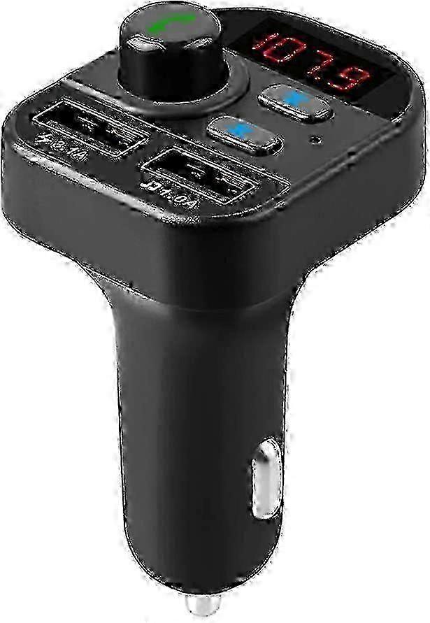 Car Bluetooth FM Transmitter,Bluetooth MP3 Player Wireless Radio Adapter,Fast Charger Cigarette Lighter with Dual USB Ports,Wireless Handsfree C miao4