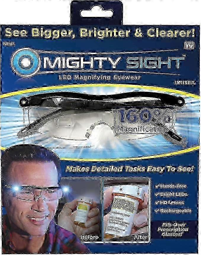 LED Lighted Reading Glasses with Magnifying Glass - HD Vision Enhancement