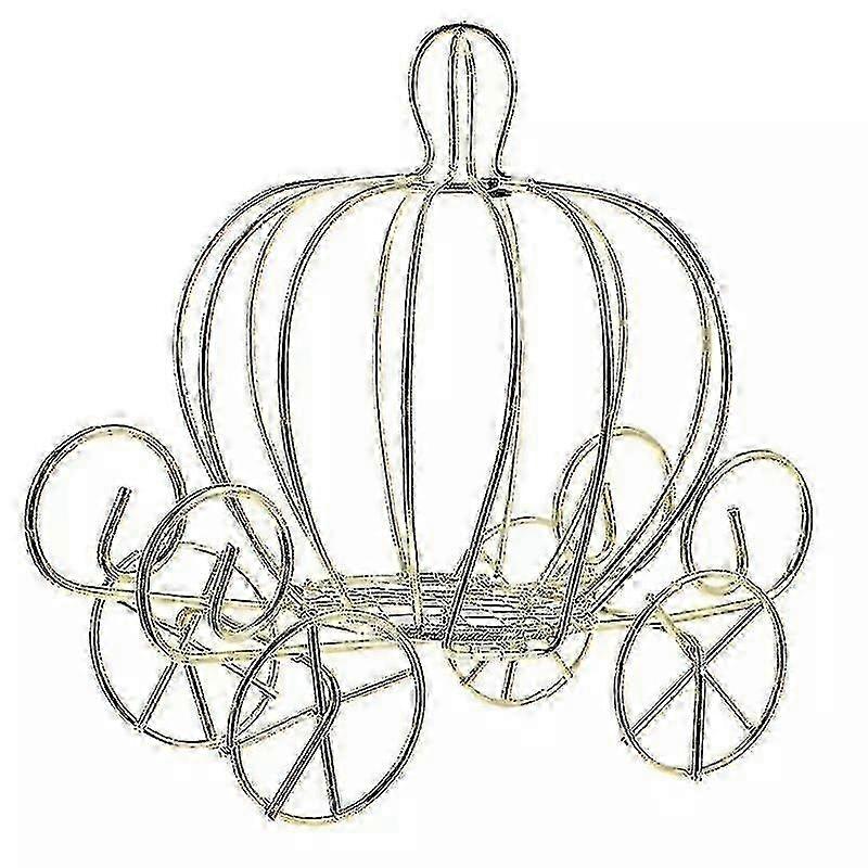 Creative Pumpkin Carriage Shape Metal Candy Box for Wedding Decor