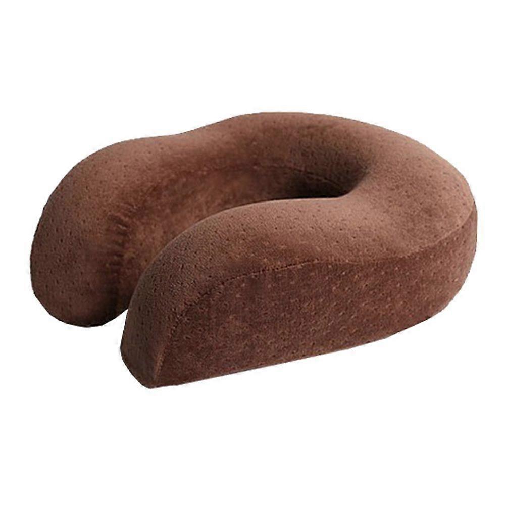 Memory Foam Pillow U formet bil Flight Support Desk Stand Brown