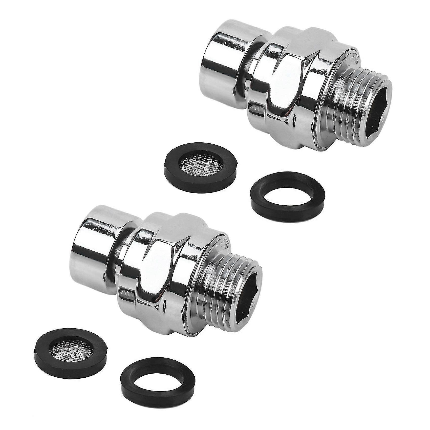 2x Brass Chrome Ball Joint Shower Arm Head Angle Adjustable Swivel Adapter