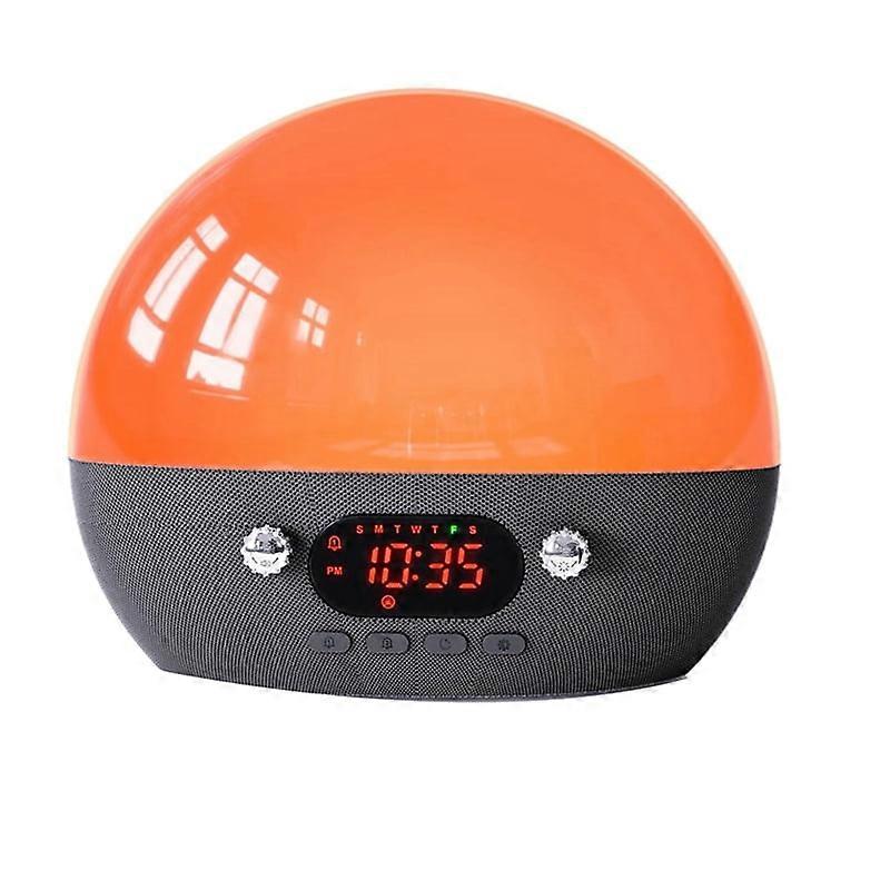 Sunrise Alarm Clock Bluetooth Speaker for Bedroom 11 White Noise Sound Machine,Sunset Night Light Wake Up Light for Kids