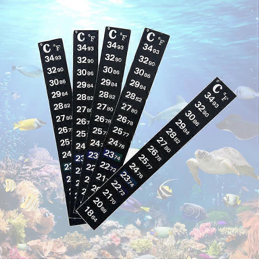 5 Pcs LCD Aquarium Thermometer Adhesive Stickers