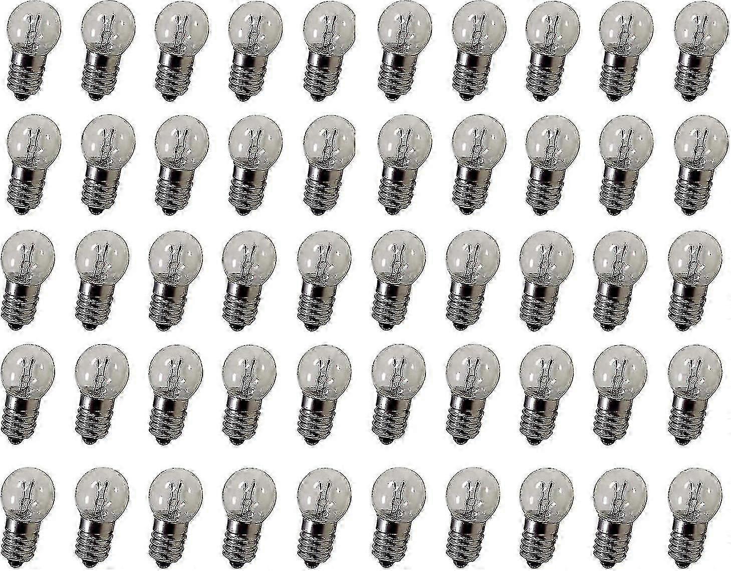 Dc 50pcs E10 2.5v 0.3a bianco caldo miniatura lampadina base a vite
